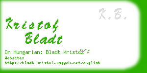 kristof bladt business card